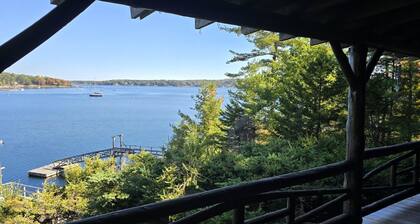 A Stone’s Throw: Classic Waterfront Cabin with Private Dock, Beach Access & Dog-Friendly!