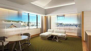 Design tvåbäddsrum - utsikt mot staden | Värdeförvaringsskåp på rummet och gratis wi-fi