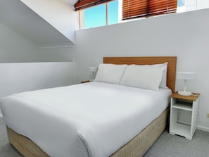 Comfort Apartment, 1 Queen Bed, Non Smoking | Desk, laptop workspace, blackout curtains, iron/ironing board