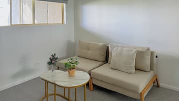 Comfort Apartment, 1 Queen Bed, Non Smoking | Desk, laptop workspace, blackout curtains, iron/ironing board