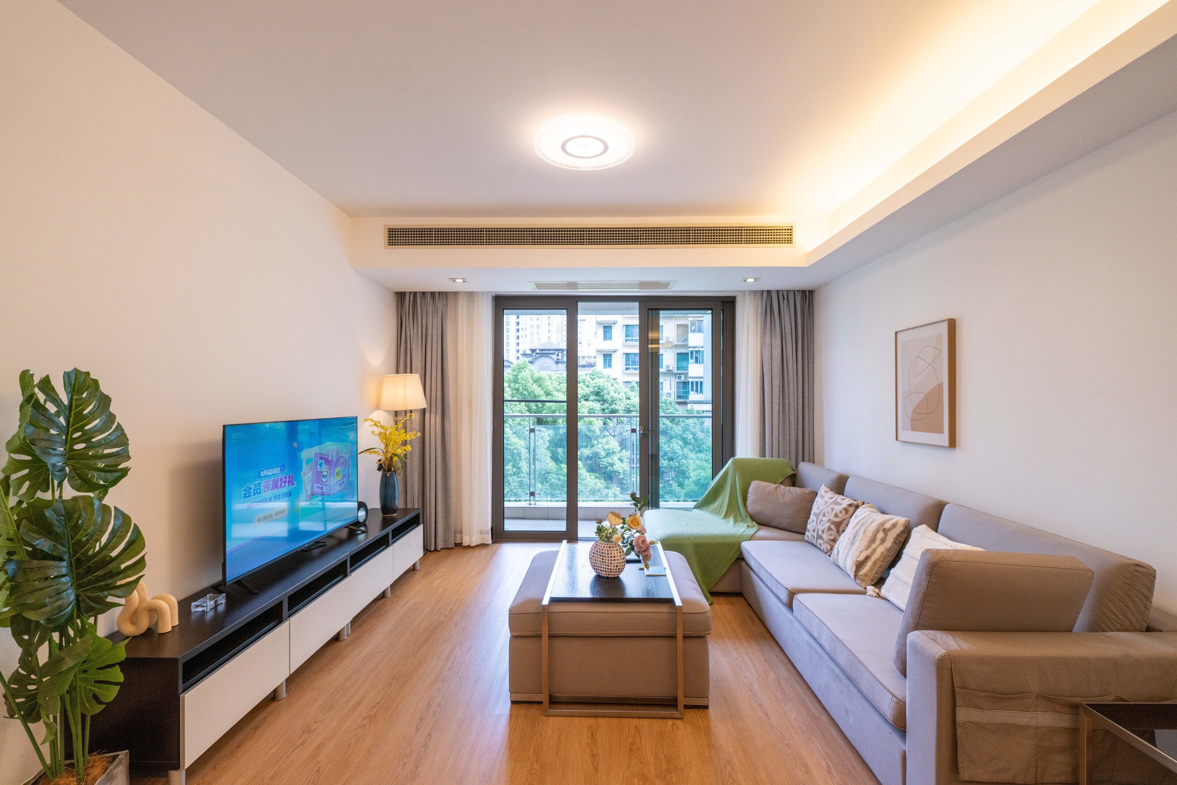 Superior-íbúð - 1 svefnherbergi - eldhús - borgarsýn | Stofa | Snjallsjónvarp