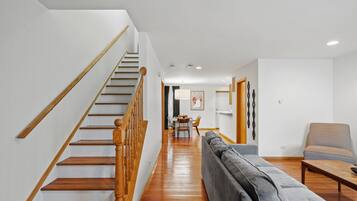 Smart TV, DVD player, books, music library