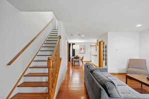 Smart TV, DVD player, books, music library