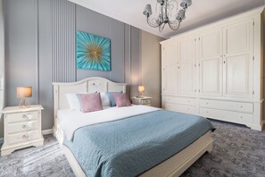 Deluxe-huoneisto, parveke, kaupunkinäköala | Yksityiskohta sisätiloista