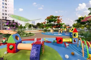 A playground with colorful play structures and a large, open space. - PQG - Vinhomes Skylake - Lavish - Resplendent Apartments in Hanoi (Hanoi)