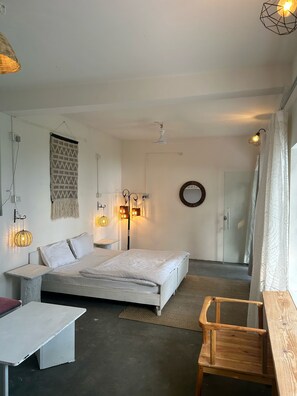 Double Room, Valley View | Desk, laptop workspace, blackout drapes, iron/ironing board