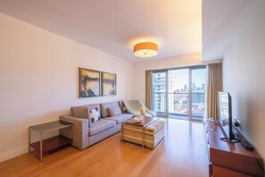 Superior Apartment, 2 Bedrooms, Kitchen, City View | Living room | Smart TV - Tyms Charming 2BR 1BA Apt Yongxin (Shanghai)