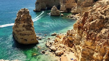 Sun-loungers, beach towels