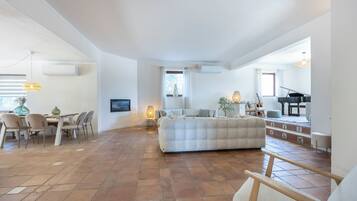 TV, fireplace, ping pong