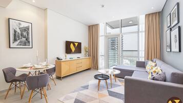 Luxury Apartment, Balcony, City View | Iron/ironing board, cots/infant beds, free WiFi, bed sheets