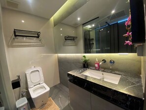 Departamento, 1 habitación, con acceso para personas discapacitadas, para fumadores | Baño