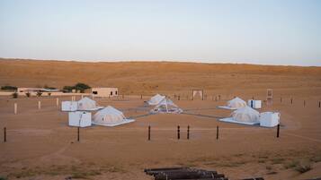Classic Tent, Balcony, Desert View | Egyptian cotton sheets, premium bedding, individually decorated