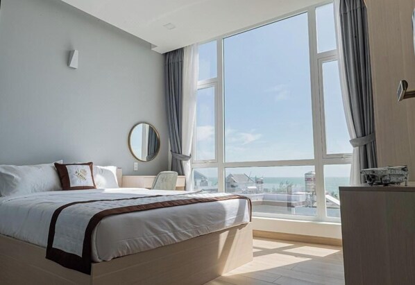 Deluxe tweepersoonskamer | Verduisterende gordijnen, een strijkplank/strijkijzer, gratis wifi