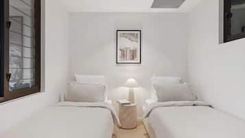 2 habitaciones, tabla de planchar con plancha, wifi y ropa de cama