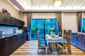 Dining - Sky Blue Breeze Casa Private Pool Villa with 3 bedrooms, Near Cha-Am Beach (Khao Yai)