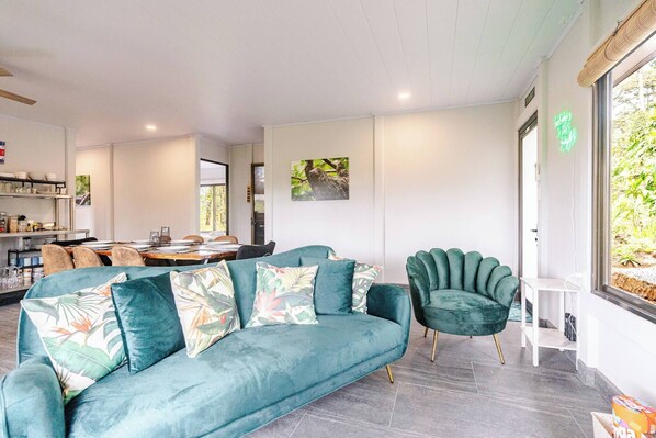 Maison, 3 chambres, fumeur, patio | Salle de séjour