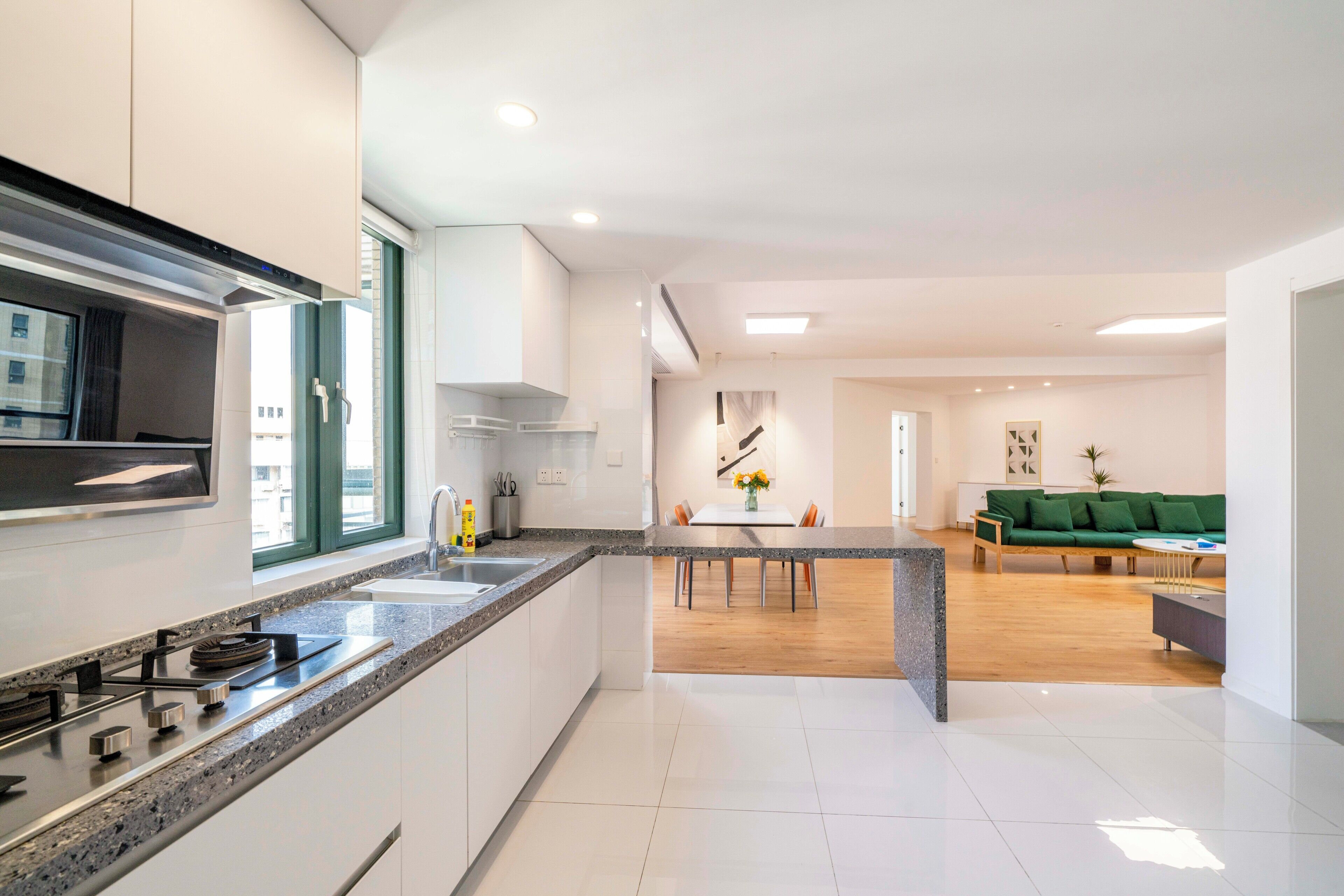 Superior Apartment, 4 Bedrooms, Balcony, City View | Private kitchen