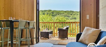Peaceful Chalet at Camping de Coupeau for 4 Guests