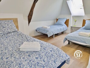 3 chambres, Wi-Fi gratuit, draps fournis