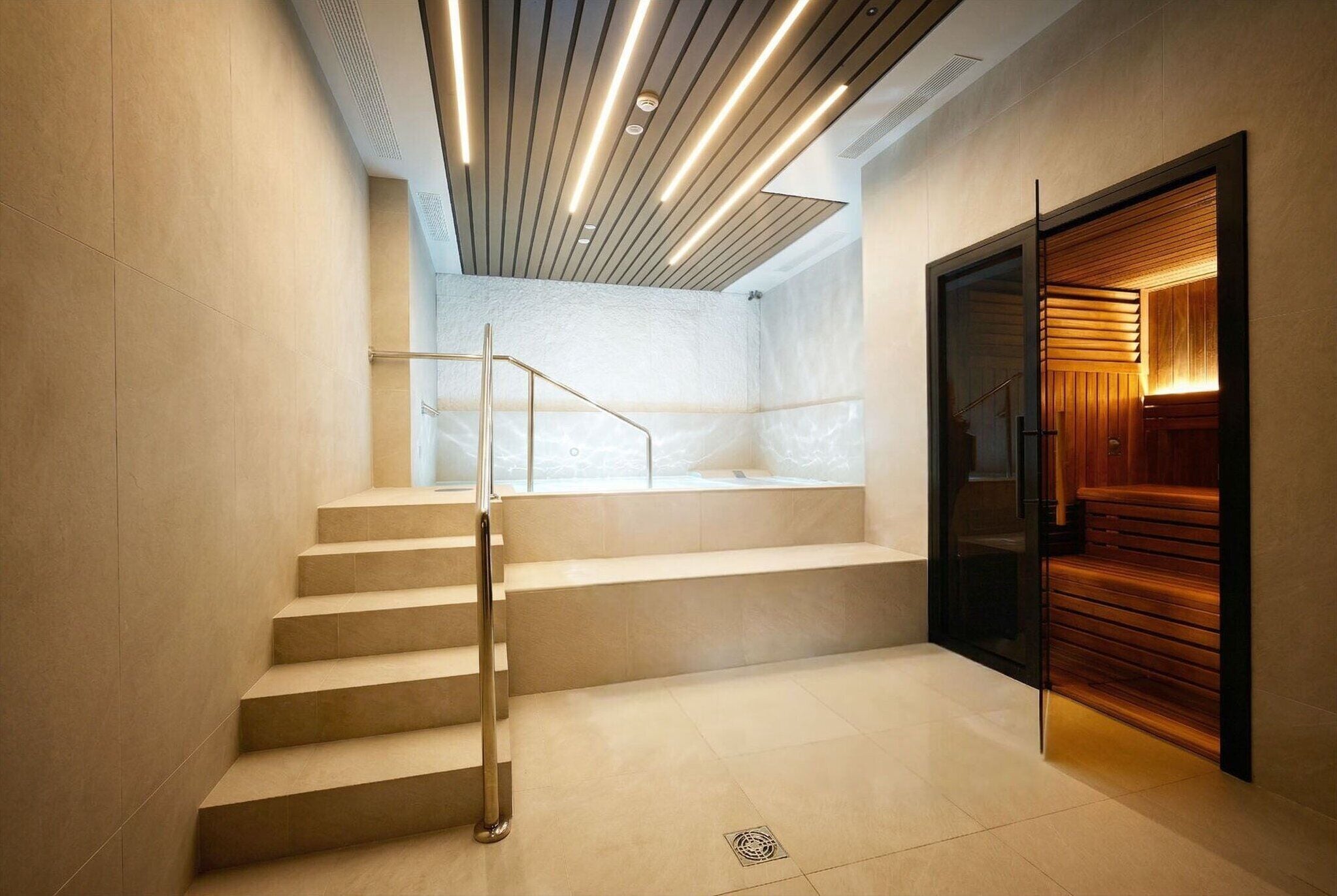 Sauna, steam room, massages