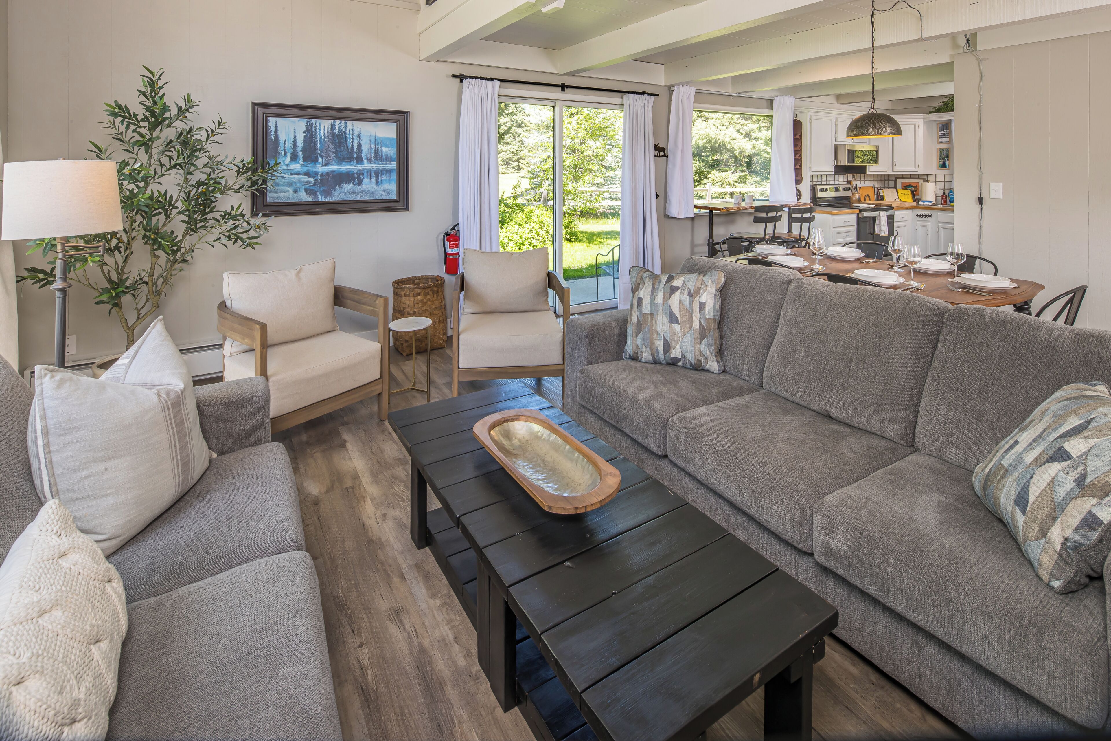 Smart TV, fireplace