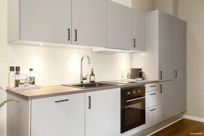 Fridge, oven, stovetop, dishwasher
