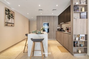 Departamento de lujo, balcón | Cocineta privada