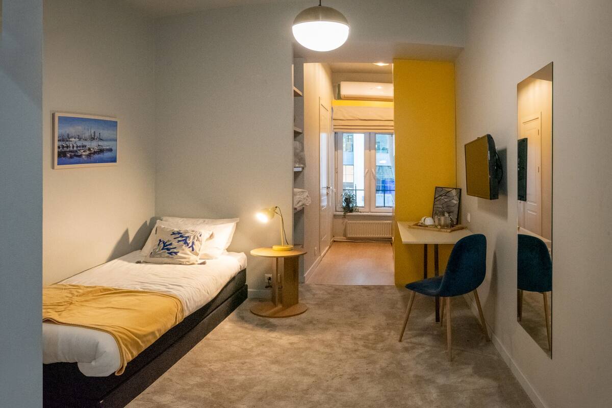 Single Room, City View | In-room safe, desk, laptop workspace, blackout drapes