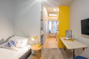 Single Room, City View | In-room safe, desk, laptop workspace, blackout curtains