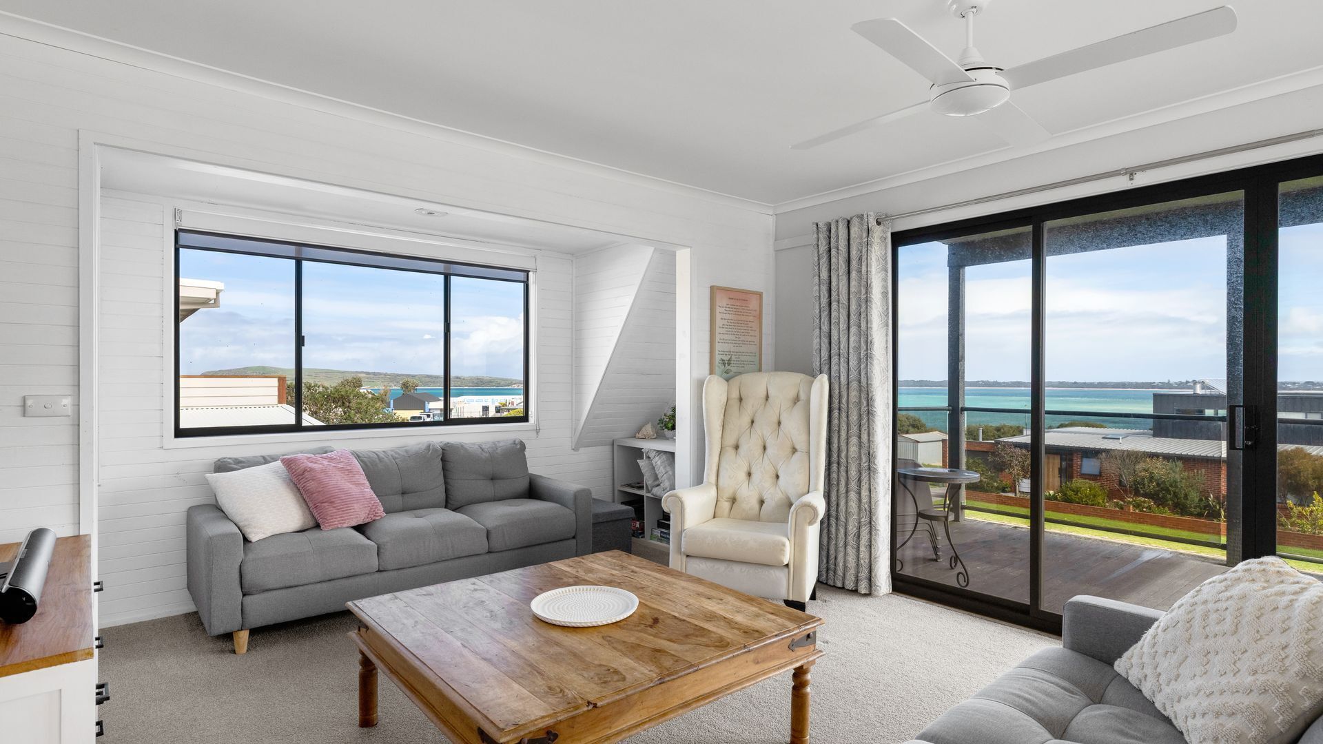 TV, DVD player, books