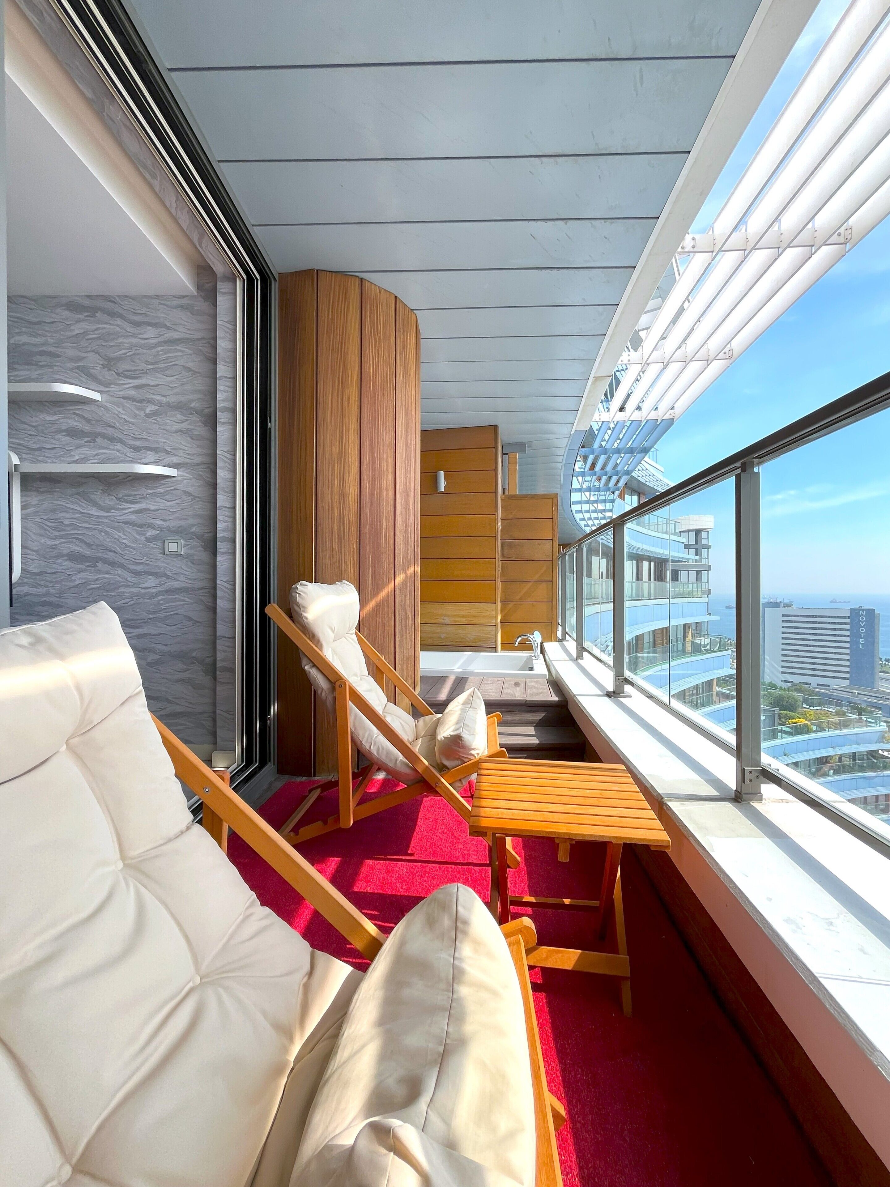 Appart'hôtel Premium, balcon, vue mer | Terrasse/Patio