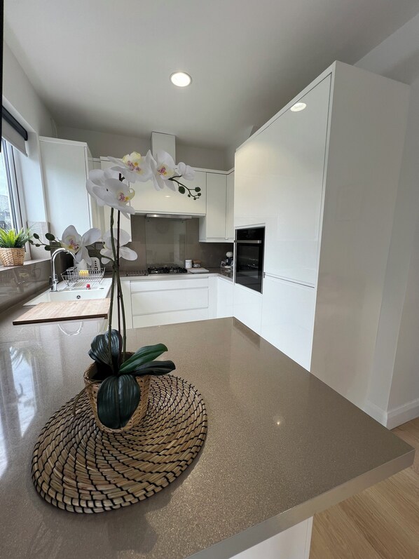 Microondas, horno, parrilla de estufa y lavavajillas 