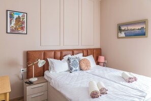 1 غرفة نوم ومكواة/لوح كي وواي فاي وملاءات أسرّة