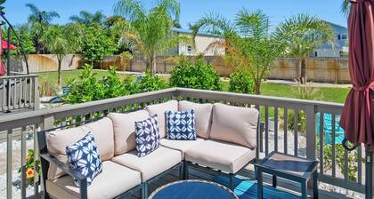 Steps to Beach Patio Fire Pit Tropical Oasis