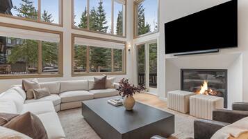 TV, fireplace, table tennis