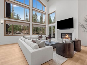 TV, fireplace, ping pong