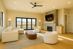 Fireplace, ping pong