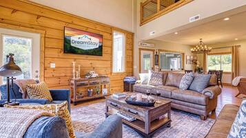 TV, fireplace, video games, books