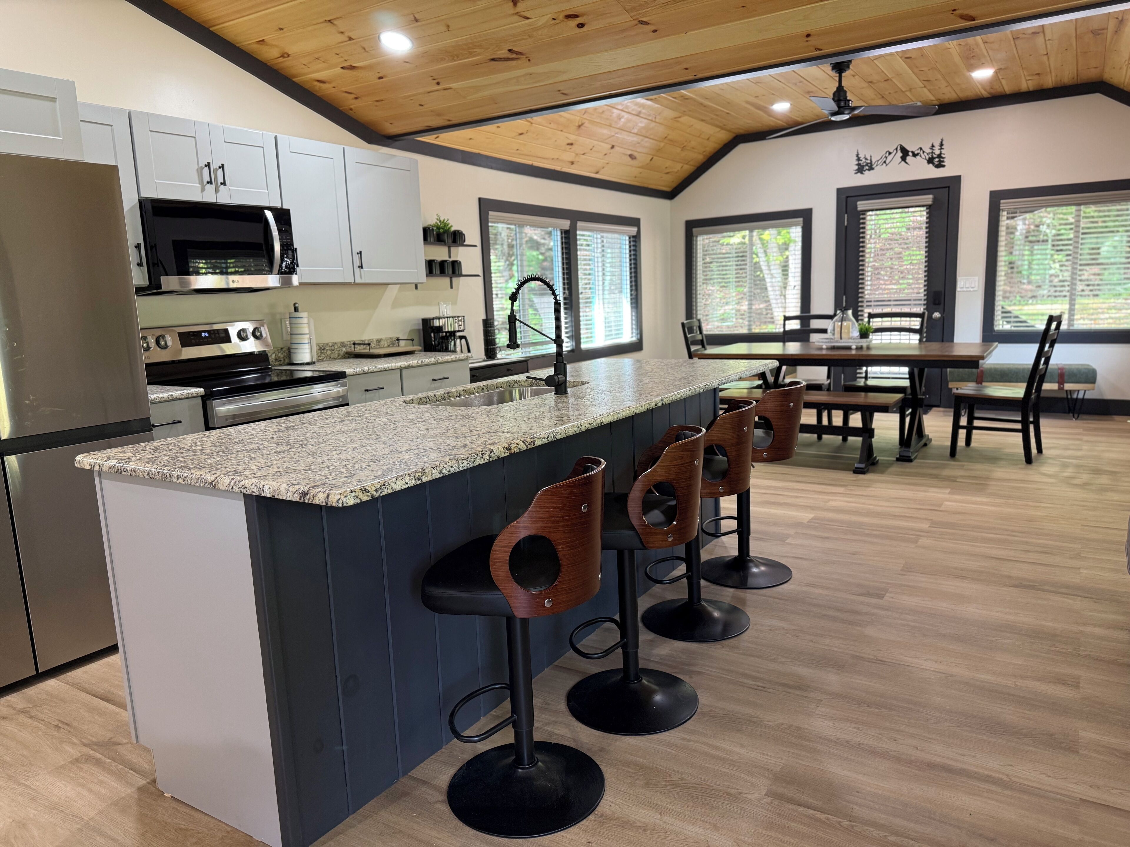 Microwave, oven, stovetop, dishwasher