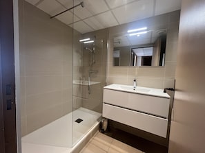 Shower, hair dryer