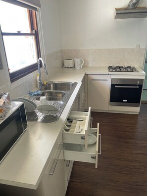 Microwave, oven, stovetop