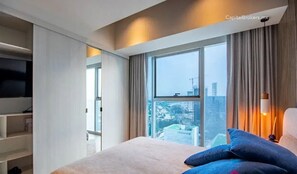 Family Apartment, Balcony, Garden View | Blackout drapes, iron/ironing board, free WiFi