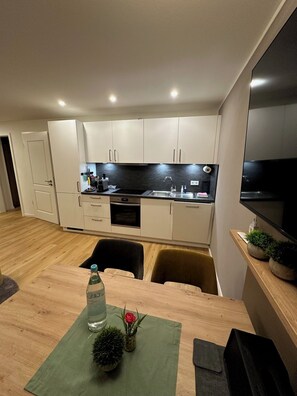 Oven, stovetop, dishwasher - Apartment Ahrblick (1-4 persons) | Top vacation apartment with a view of the Ahr (Altenahr)