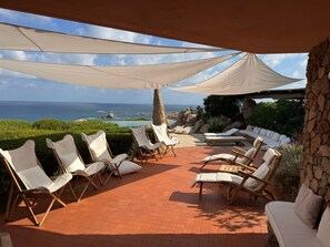 Terrace/patio - Villa 'S'Incantu' with Sea View, Wi-Fi and Air Conditioning (Portobello)