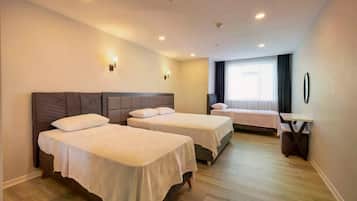 In-room safe, desk, laptop workspace, blackout drapes