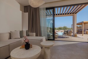 Villa Sokratis LocoLuxe with Private Pool, Sea View (1) | Living area - Sokratis LocoLux Villas & Suites (Hersonissos)