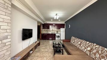 Appartement Standard, vue ville | Coin séjour