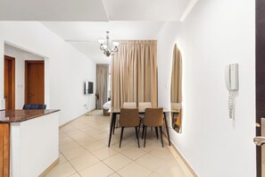 Classic Apartment, 1 Bedroom, City View | Living area | 43-inch flat-screen TV with cable channels - Diamond 6 Residences by CEG Group (Dubai)
