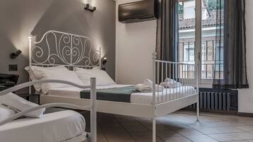 Premium bedding, memory foam beds, in-room safe, desk