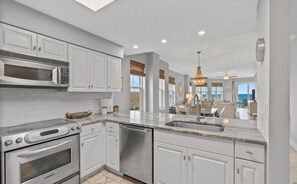 Microwave, oven, stovetop, dishwasher